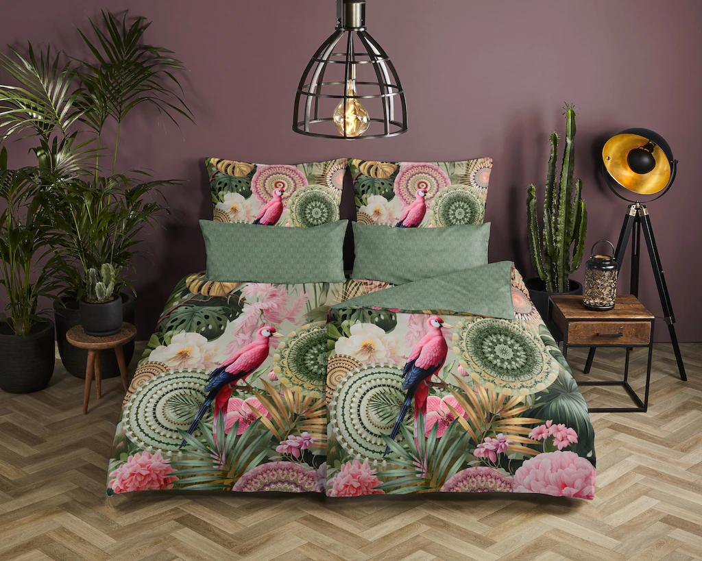 hip Wendebettwäsche »Palay«, Satin, Reißverschluss, Wendeoptik, Mandala, Bl günstig online kaufen