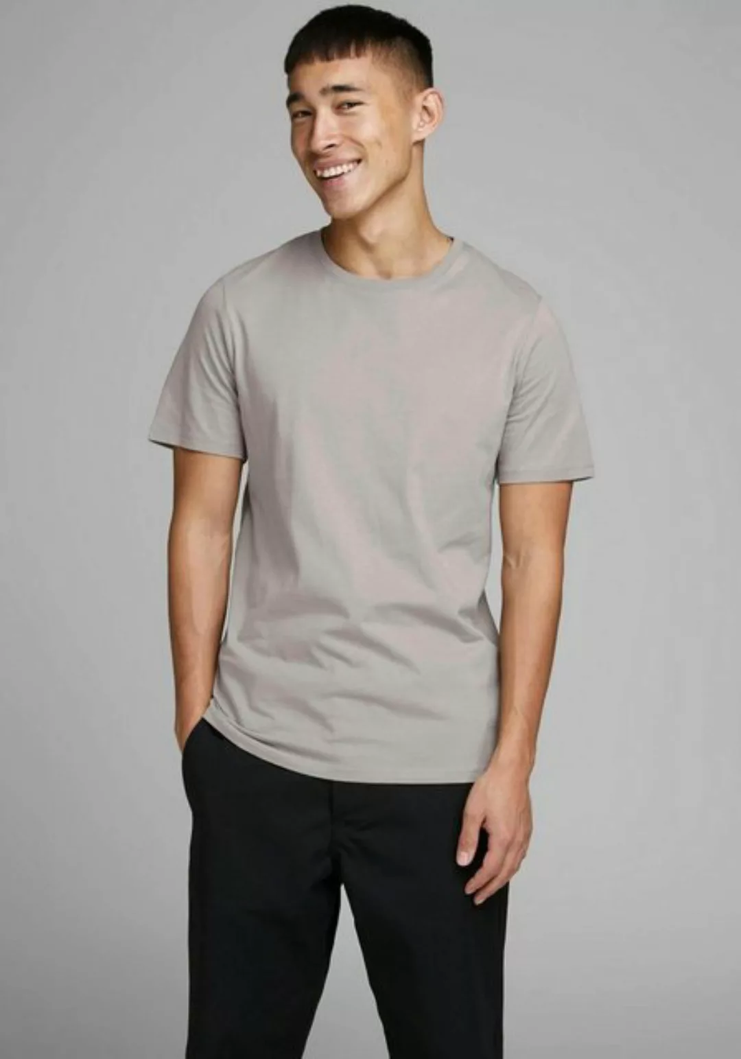 Jack & Jones Herren Rundhals T-Shirt JJEORGANIC BASIC - Slim Fit günstig online kaufen