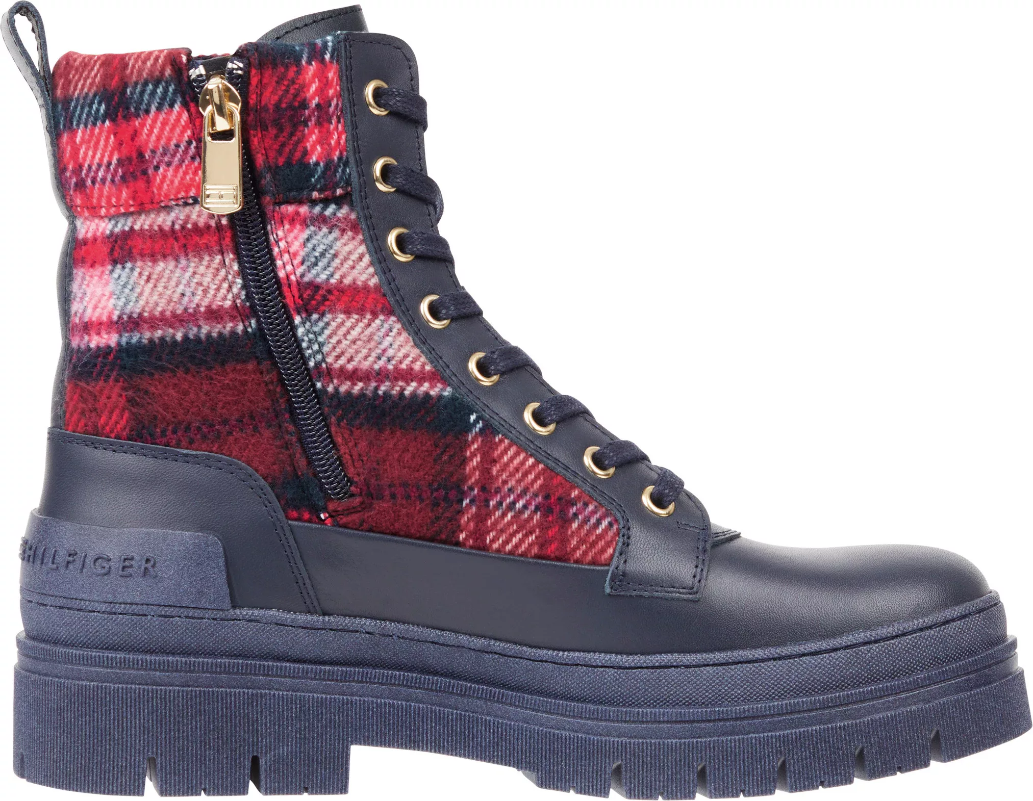 Tommy Hilfiger Schnürstiefelette "FEMININE TARTAN LACE UP BOOTIE", mit cool günstig online kaufen