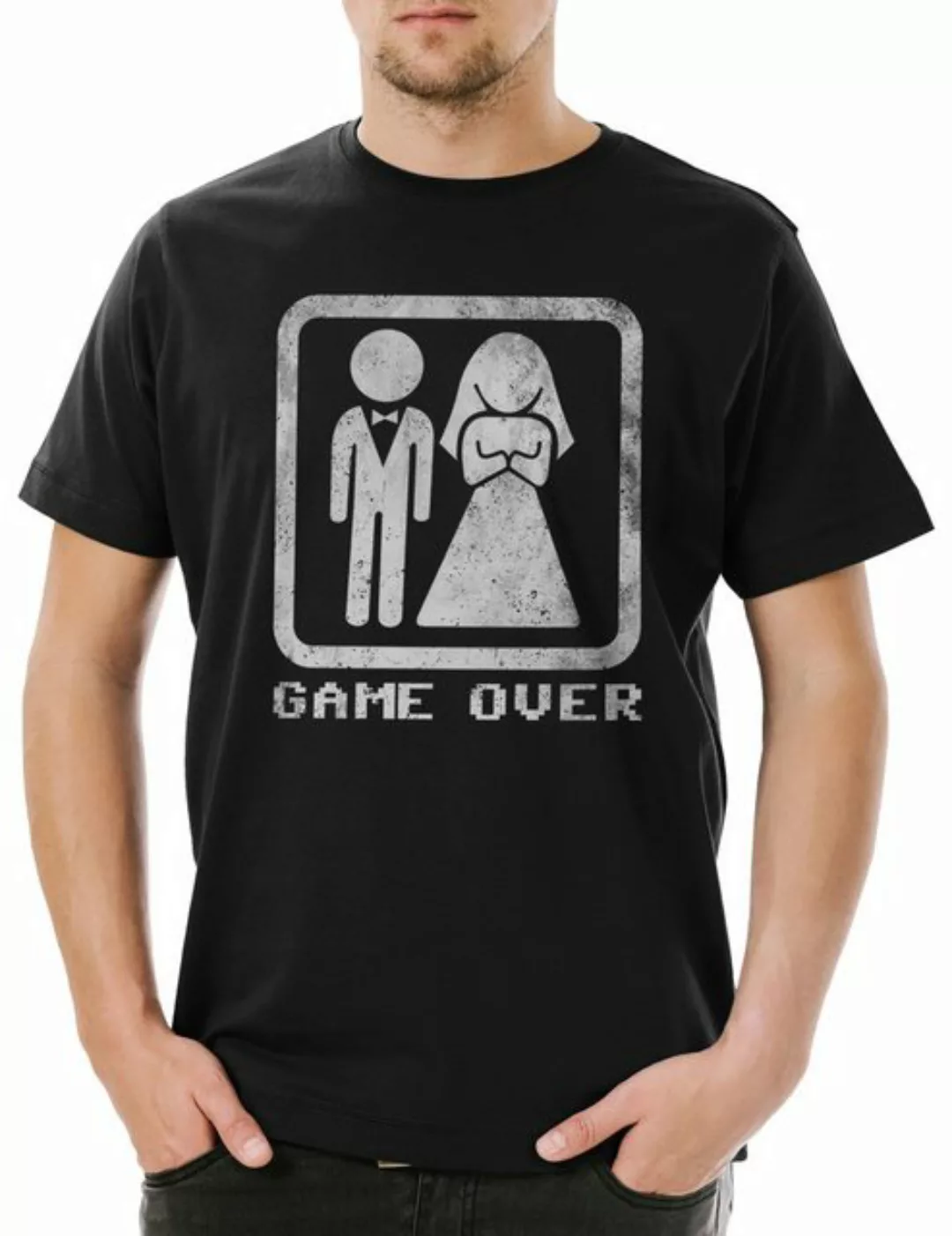 Urban Backwoods Print-Shirt Wedding Game Over Herren T-Shirt Marriage Heyda günstig online kaufen