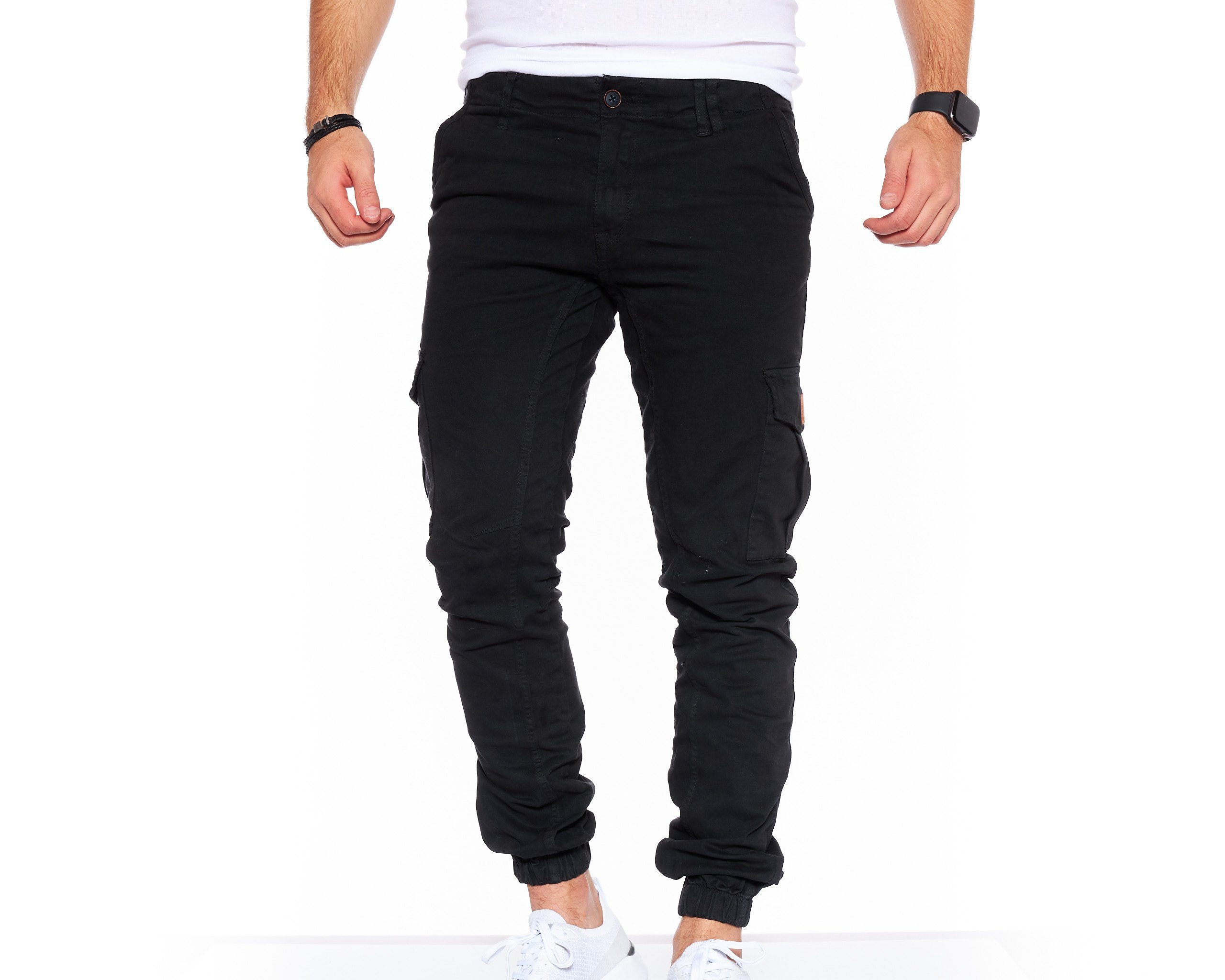 Styleko Chinohose Slim fit Cargohose Herren günstig online kaufen