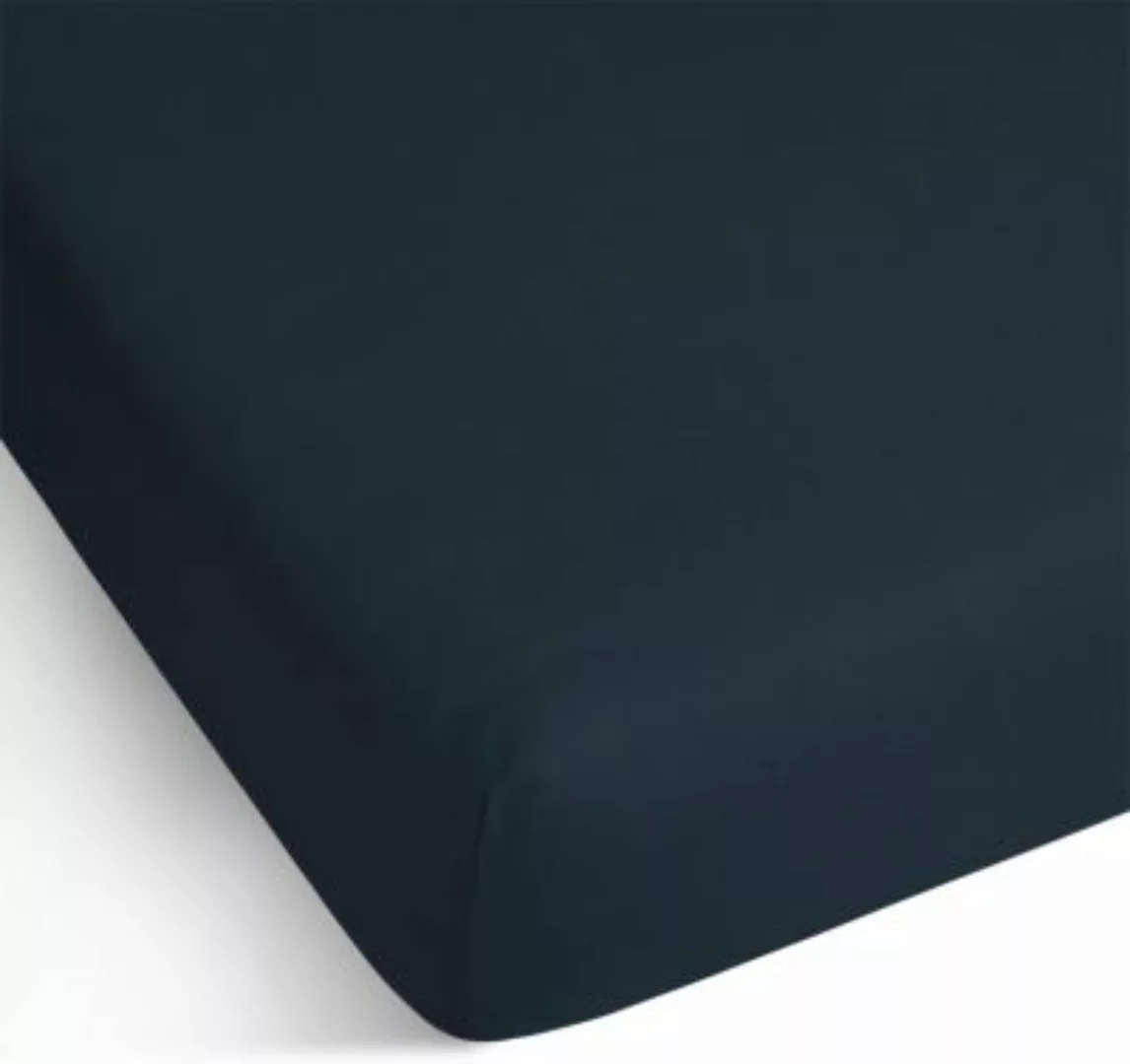 Aspero® Baumwoll-Spannbettlaken Natal Bettlaken dunkelblau Gr. 180-200 x 20 günstig online kaufen