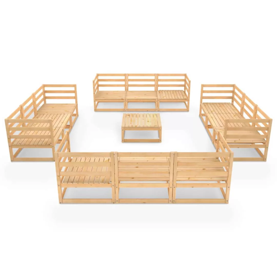 13-tlg. Garten-lounge-set Massivholz Kiefer günstig online kaufen