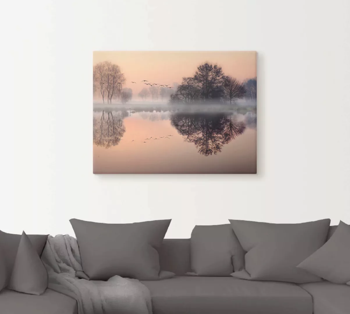 Artland Wandbild "Früh morgens am See....", Gewässer, (1 St.) günstig online kaufen