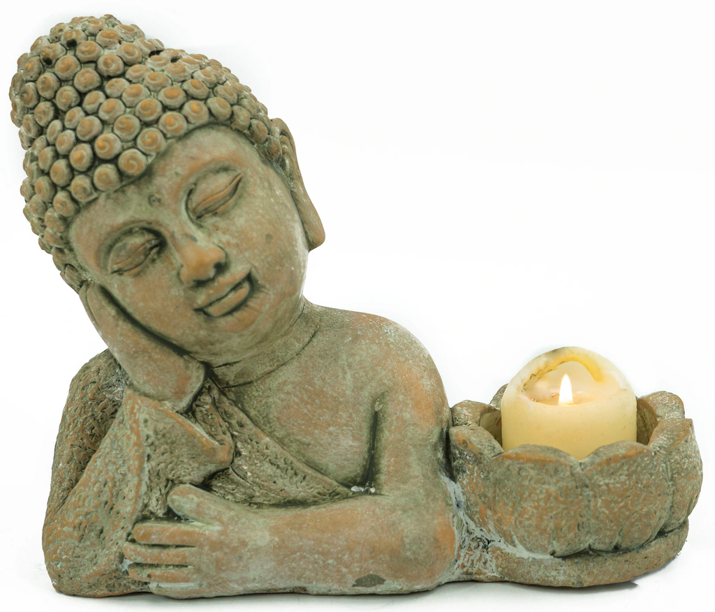 NOOR LIVING Kerzenhalter "Buddha", (1 St.), aus Zement günstig online kaufen