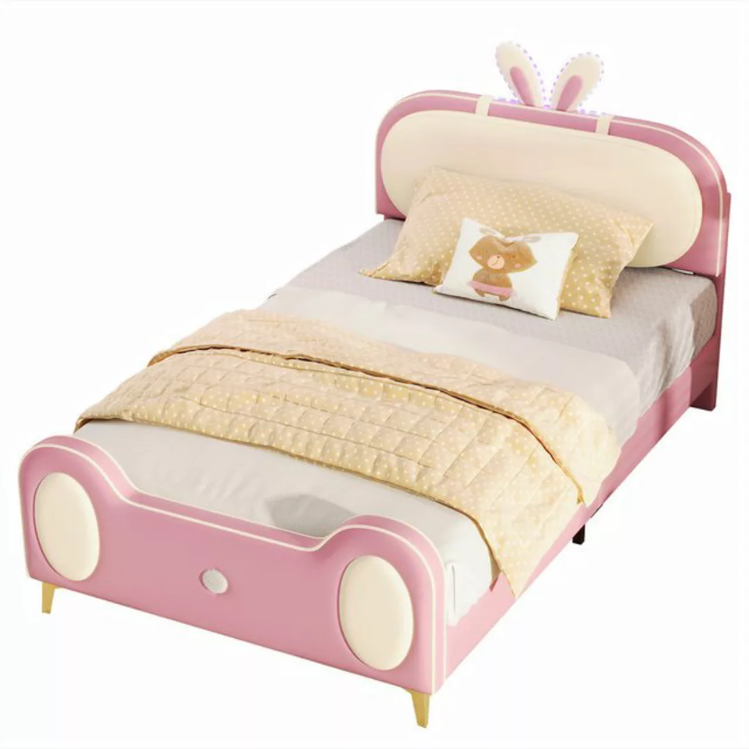 Sweiko Kinderbett Einzelbett Kaninchen Kopfteil Polsterbett (Funktionsbett günstig online kaufen