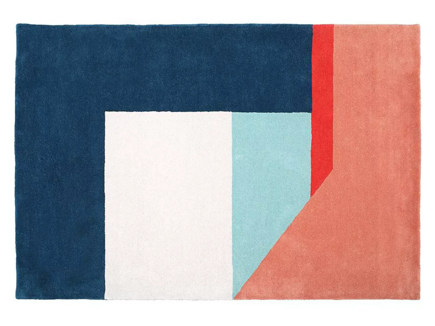 Teppich mit geometrischem Muster gewebt - Baumwolle - 200 x 290 cm - Mehrfa günstig online kaufen