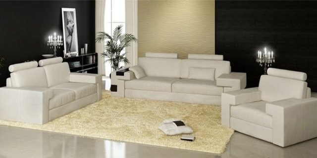 JVmoebel Sofa Weiße Sofagarnitur 3+2+1 modernes Design Couch Polster Neu, M günstig online kaufen