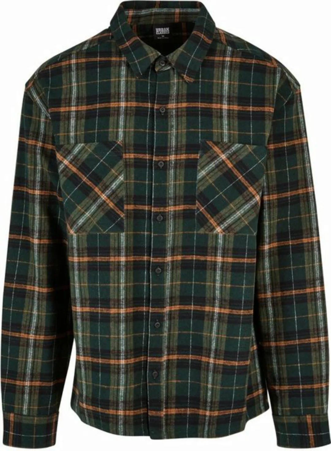 URBAN CLASSICS Langarmhemd Urban Classics Herren Boxy Fane Check Shirt (1-t günstig online kaufen