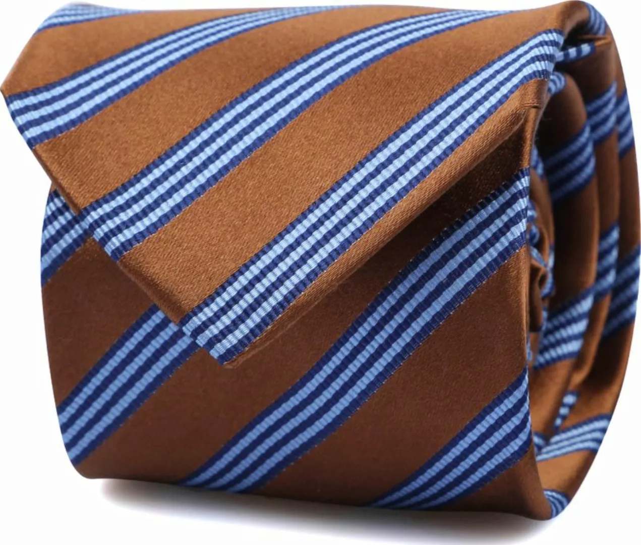 Suitable Krawatte Seide Streifen Braun - günstig online kaufen