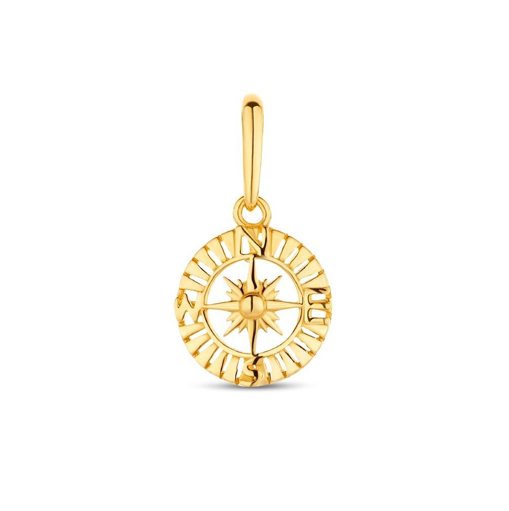 NICEANDnoble Kettenanhänger 585er Gelbgold Kettenanhänger Kompass günstig online kaufen
