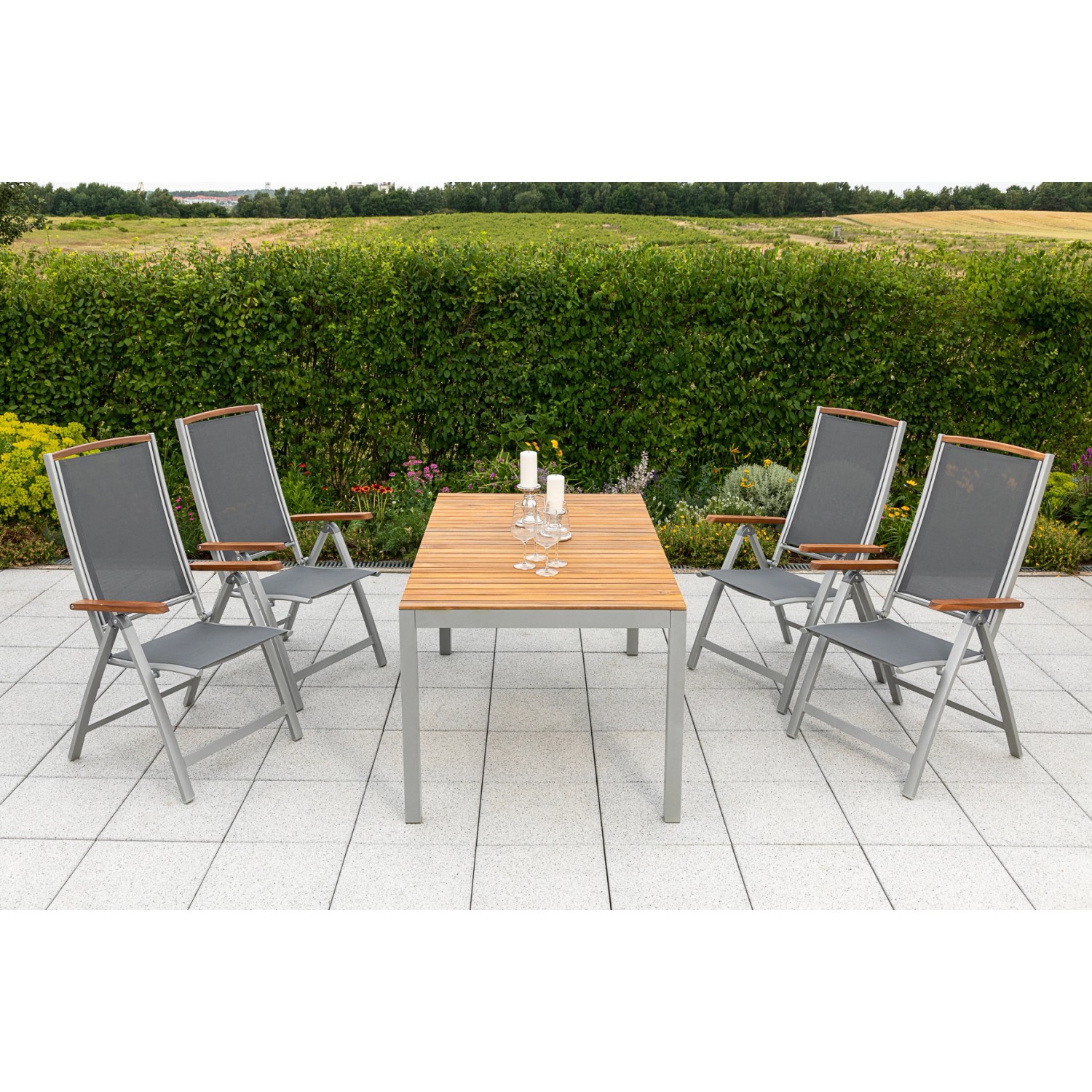 Merxx Siena Set 5-tlg. Gartentisch 150 x 90 cm günstig online kaufen