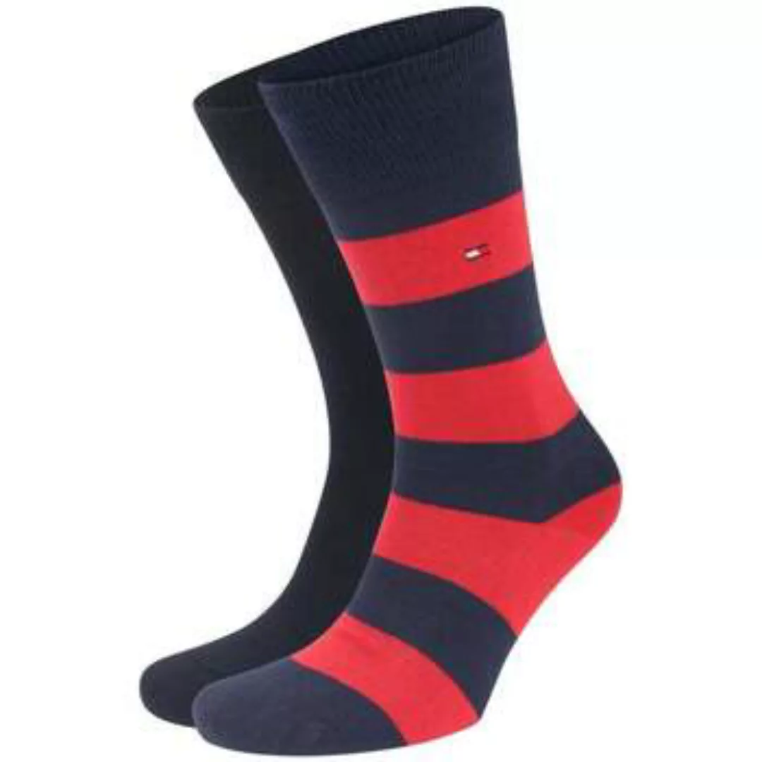 Tommy Hilfiger  Socken Two Pack Knitted Rugby Socks Navy Tommy Original günstig online kaufen