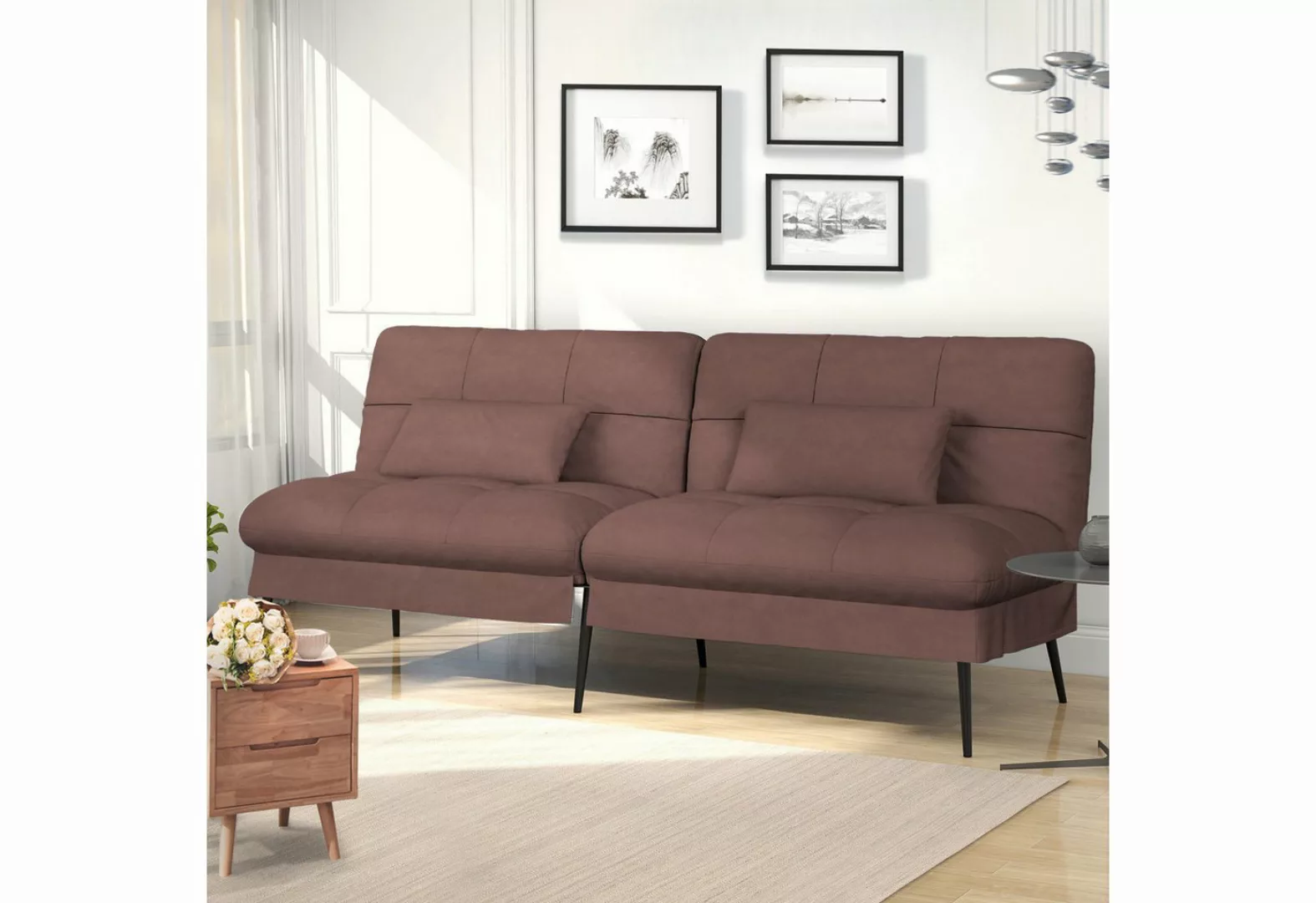 COMHOMA Schlafsofa Bettsofa mit Schlaffunktion, Klappsofa, Couch Gästebett günstig online kaufen