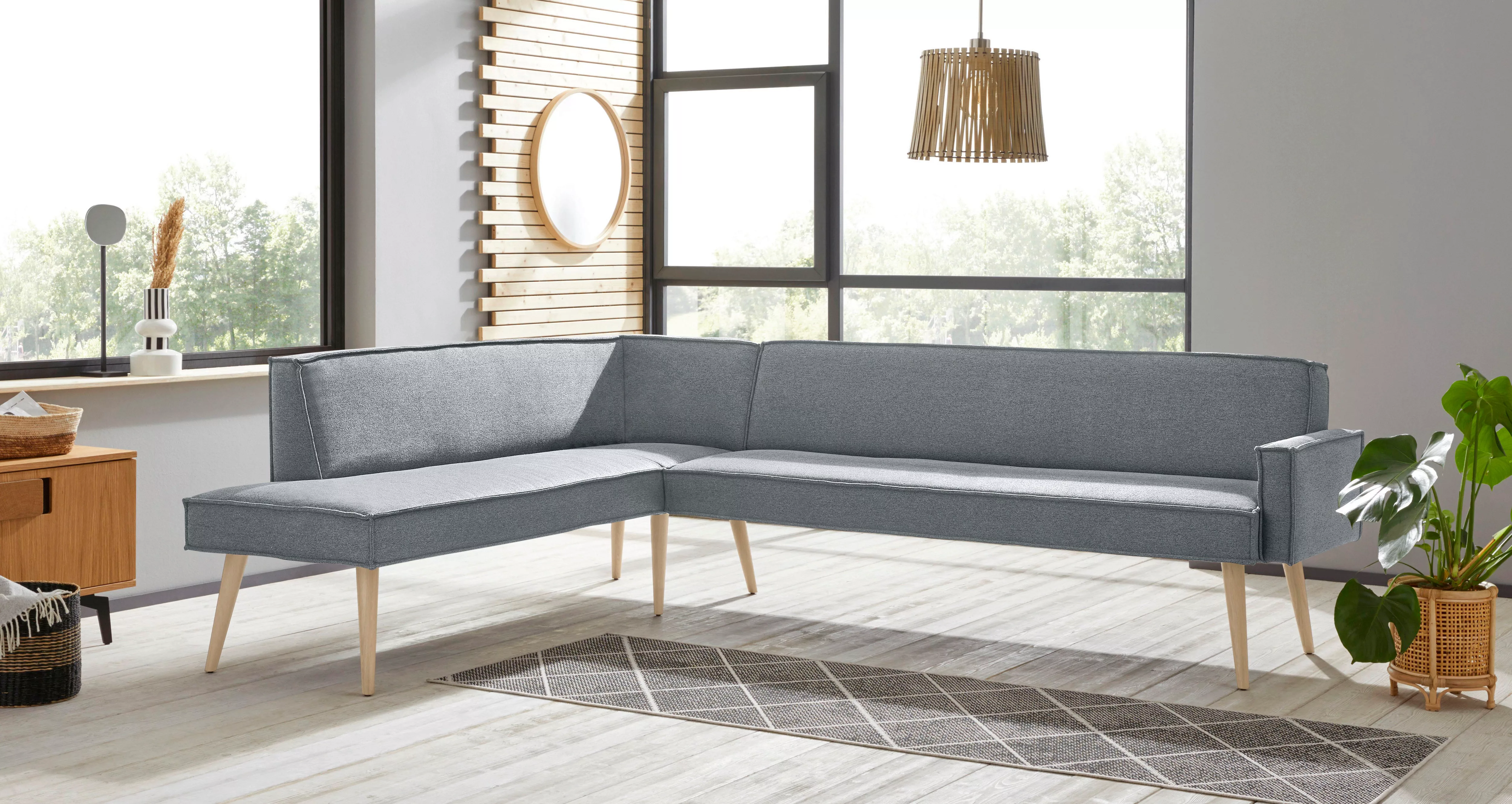 exxpo - sofa fashion Eckbank "Lungo, moderne Kedernaht, bequem und elegant, günstig online kaufen