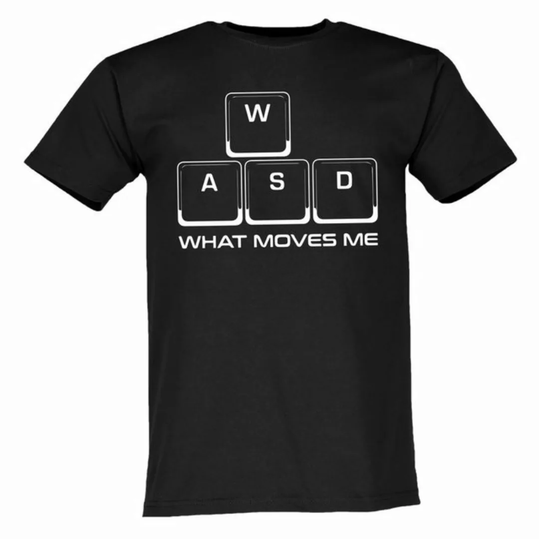 Lustige & Witzige T-Shirts T-Shirt T-Shirt WASD Gamer Tastatur Fun-Shirt Lo günstig online kaufen