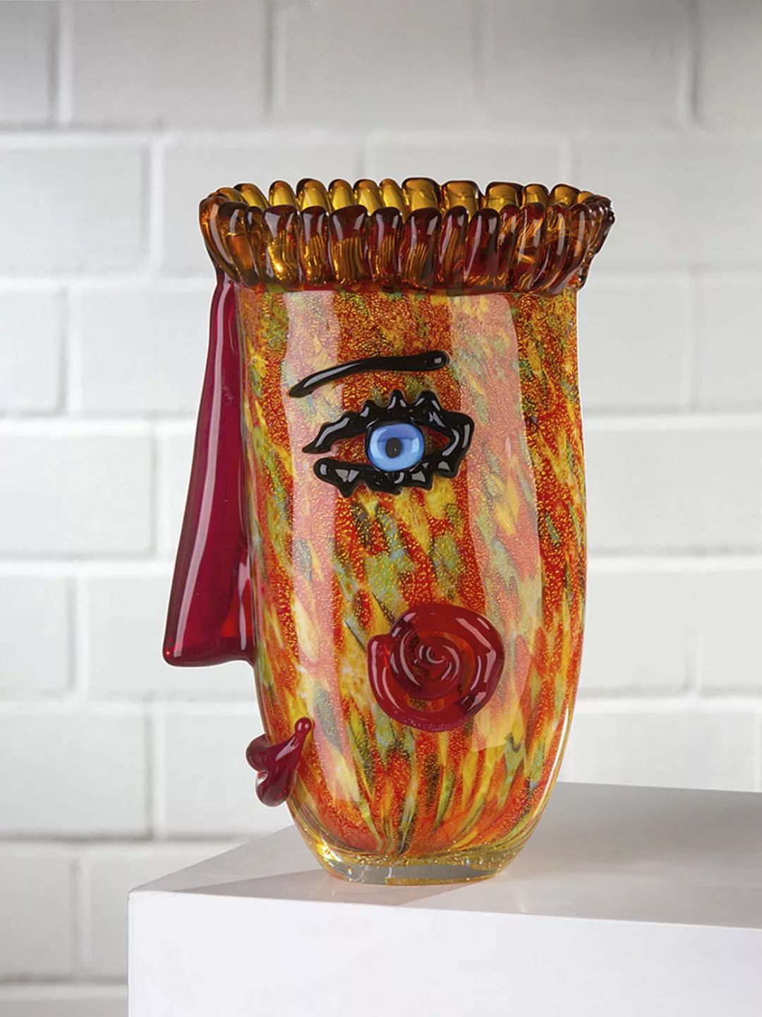 Casablanca by Gilde Tischvase »Punky«, (1 St.), dekorative Vase aus Glas, B günstig online kaufen