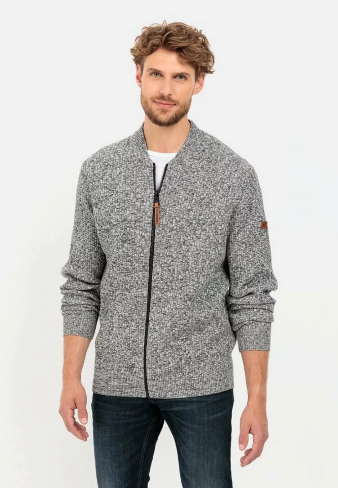 camel active Cardigan aus einem soften Baumwollmix Markenlabel günstig online kaufen