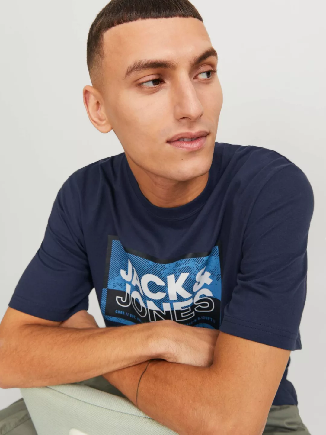 Jack & Jones Kurzarmshirt "JCOLOGAN TEE SS CREW NECK SS24 LN" günstig online kaufen