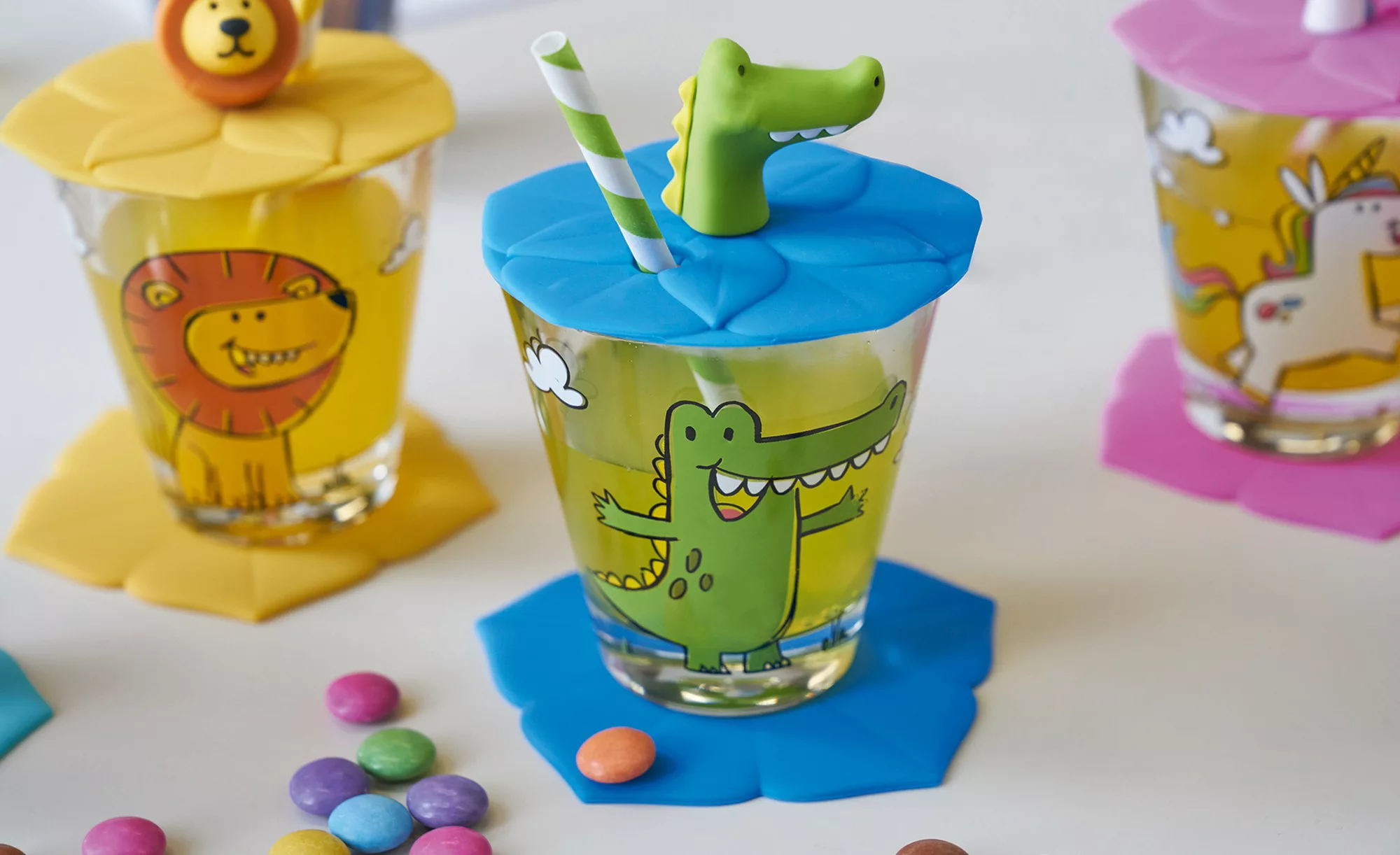LEONARDO Kinder Trink - Set 9-tlg. Löwe / Krokodil / Elefant  Bambini ¦ Gla günstig online kaufen