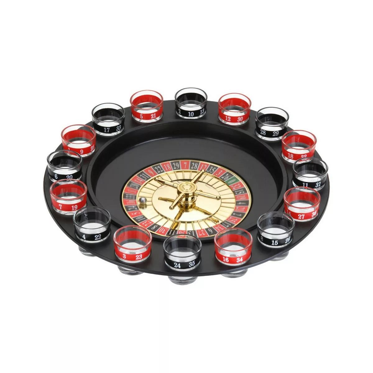 Trinkspiel Casino Roulette ‎90267 18 Pcs Glas günstig online kaufen