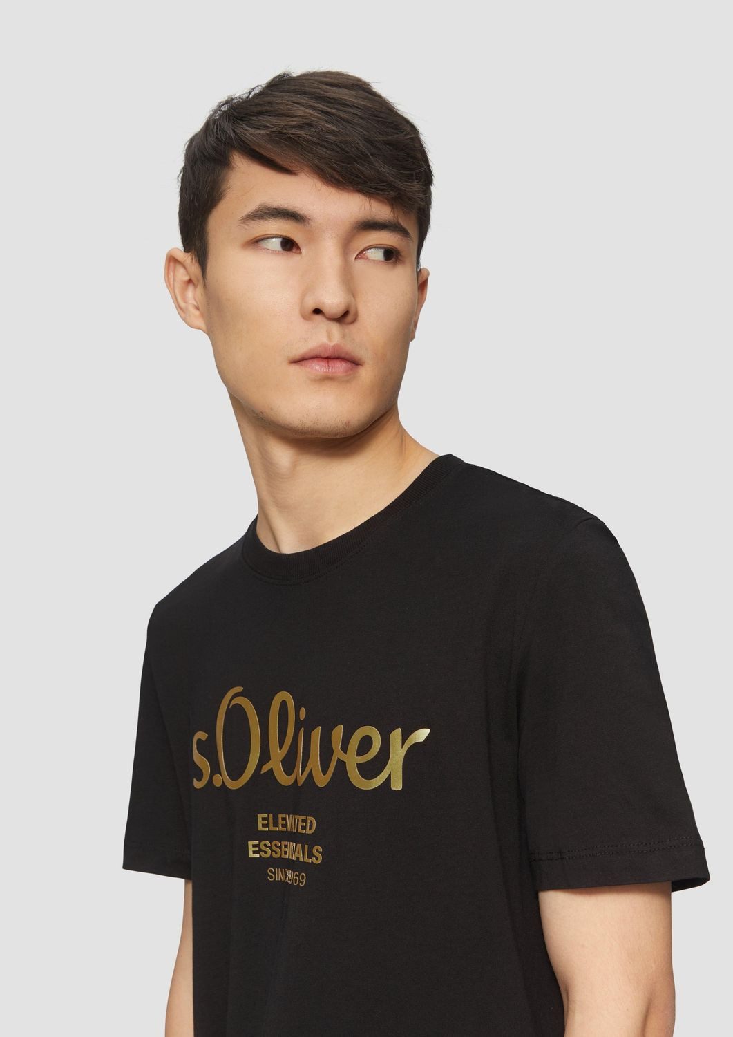 s.Oliver Kurzarmshirt T-Shirt mit Gold- oder günstig online kaufen