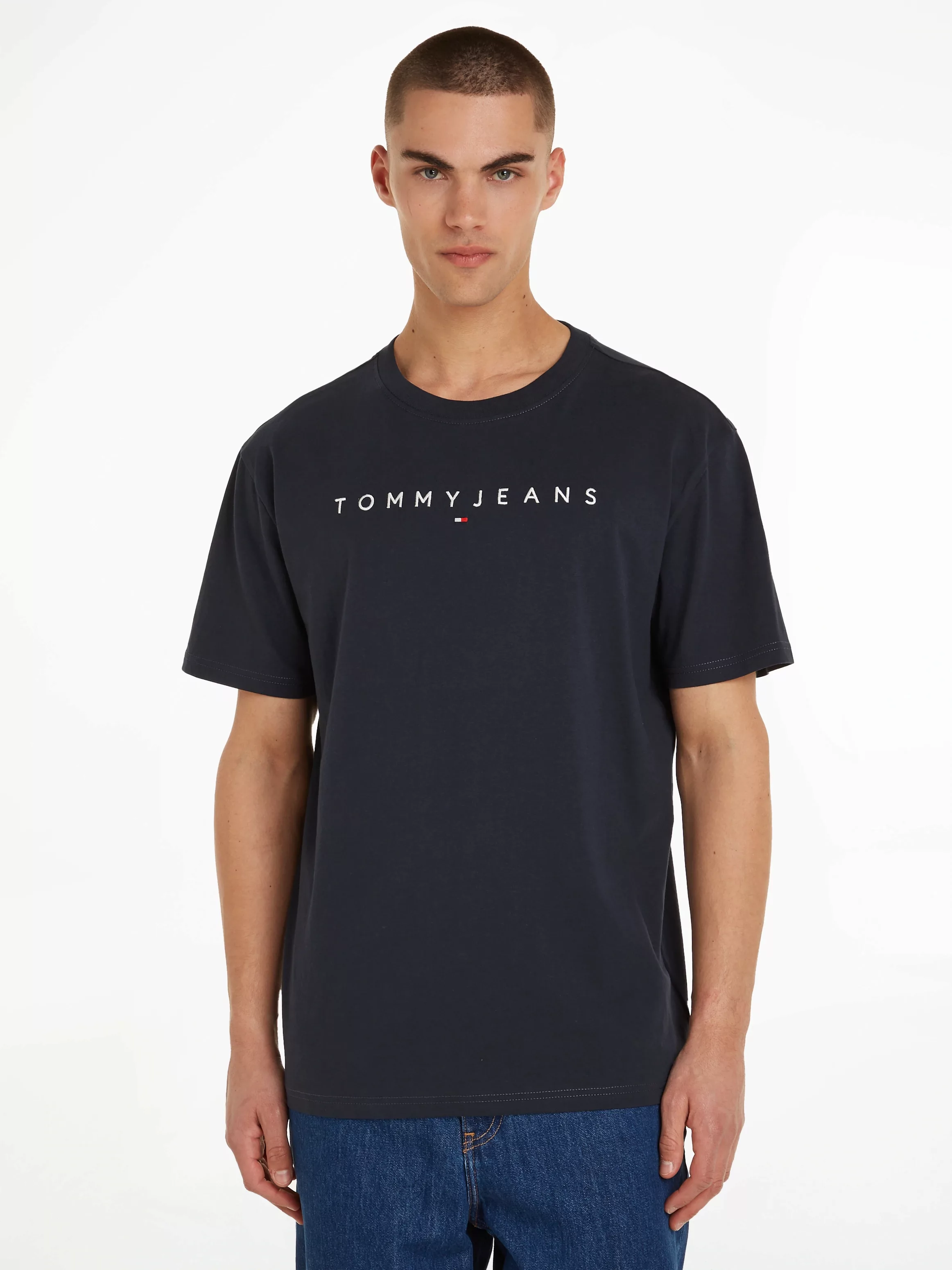 Tommy Jeans T-Shirt "TJM REG LINEAR LOGO TEE EXT", mit Markenlabel günstig online kaufen