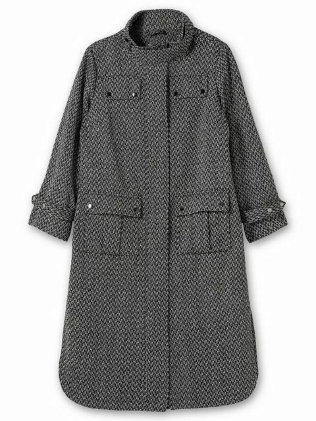 Sheego Trenchcoat "Große Größen", im Cargo-Stil, mit Stehkragen günstig online kaufen