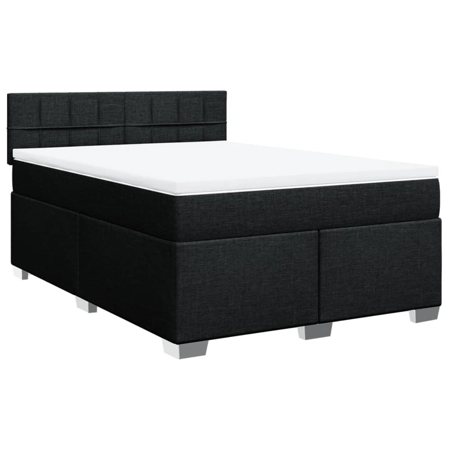 vidaXL Boxspringbett mit Matratze Schwarz 160x200 cm Stoff2103956 günstig online kaufen