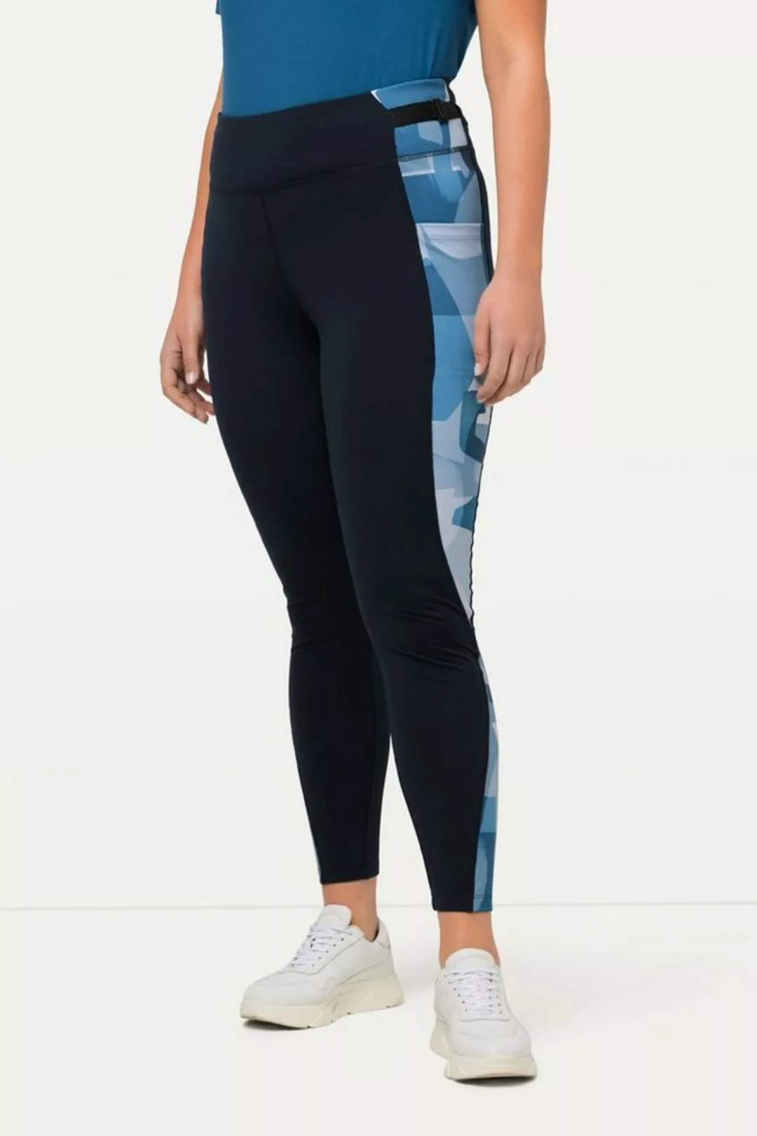 Ulla Popken Lederimitathose Sport-Leggings verstellbarer Bund schnelltrockn günstig online kaufen