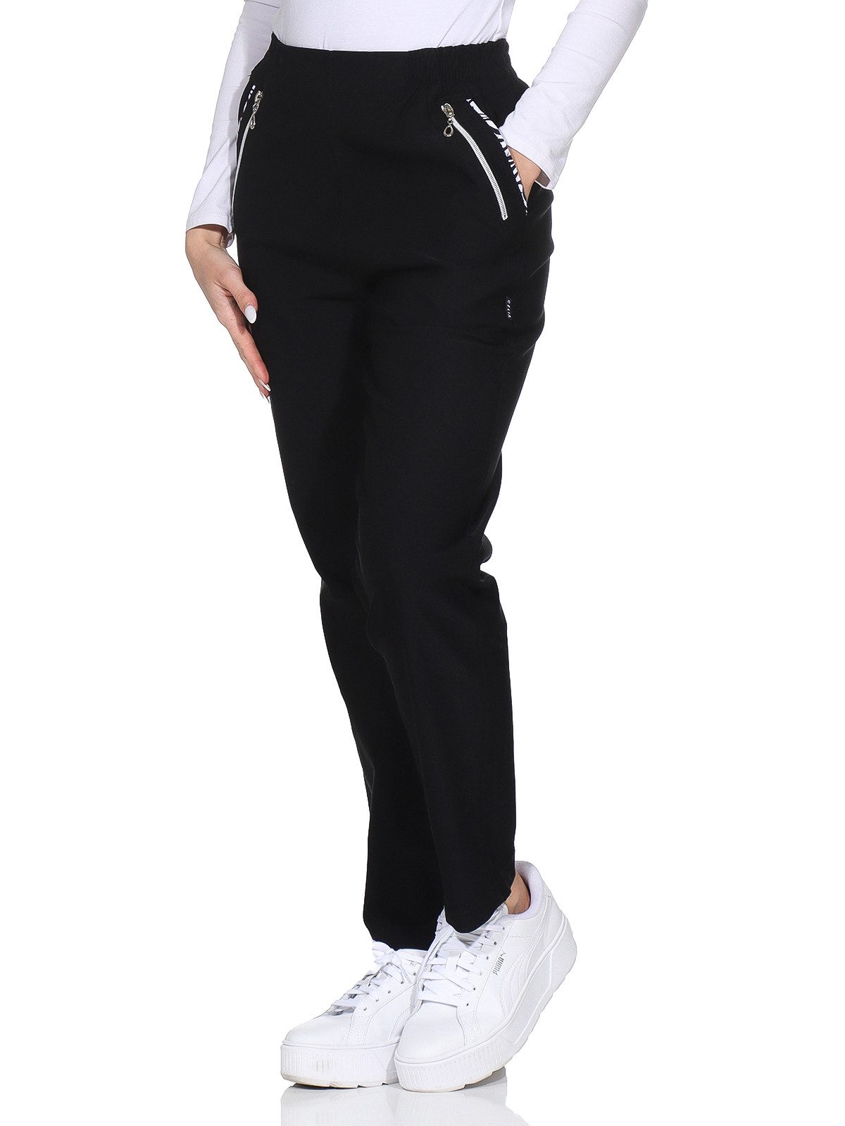 OriginalYou Schlupfhose Damen Stoffhose leichte Stretchhose günstig online kaufen