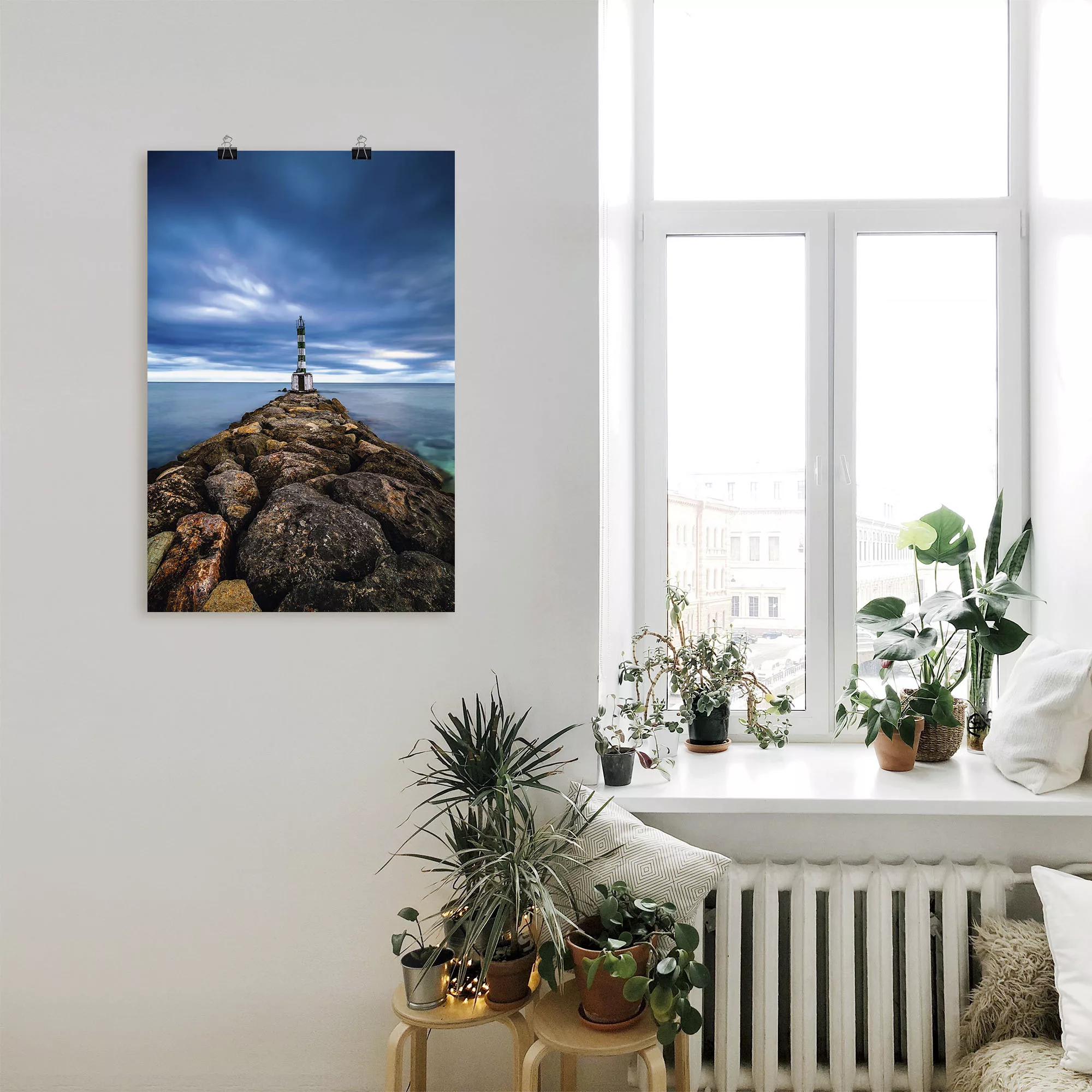 Artland Poster "Leuchtturm am Atlantik", Küste, (1 St.), als Alubild, Leinw günstig online kaufen