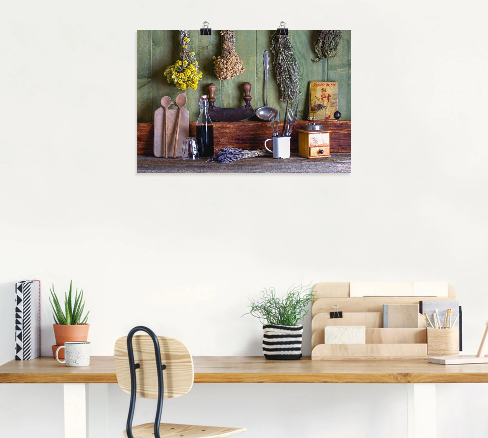 Artland Wandbild »Rustikale Küchenszene«, Innenarchitektur, (1 St.), als Al günstig online kaufen