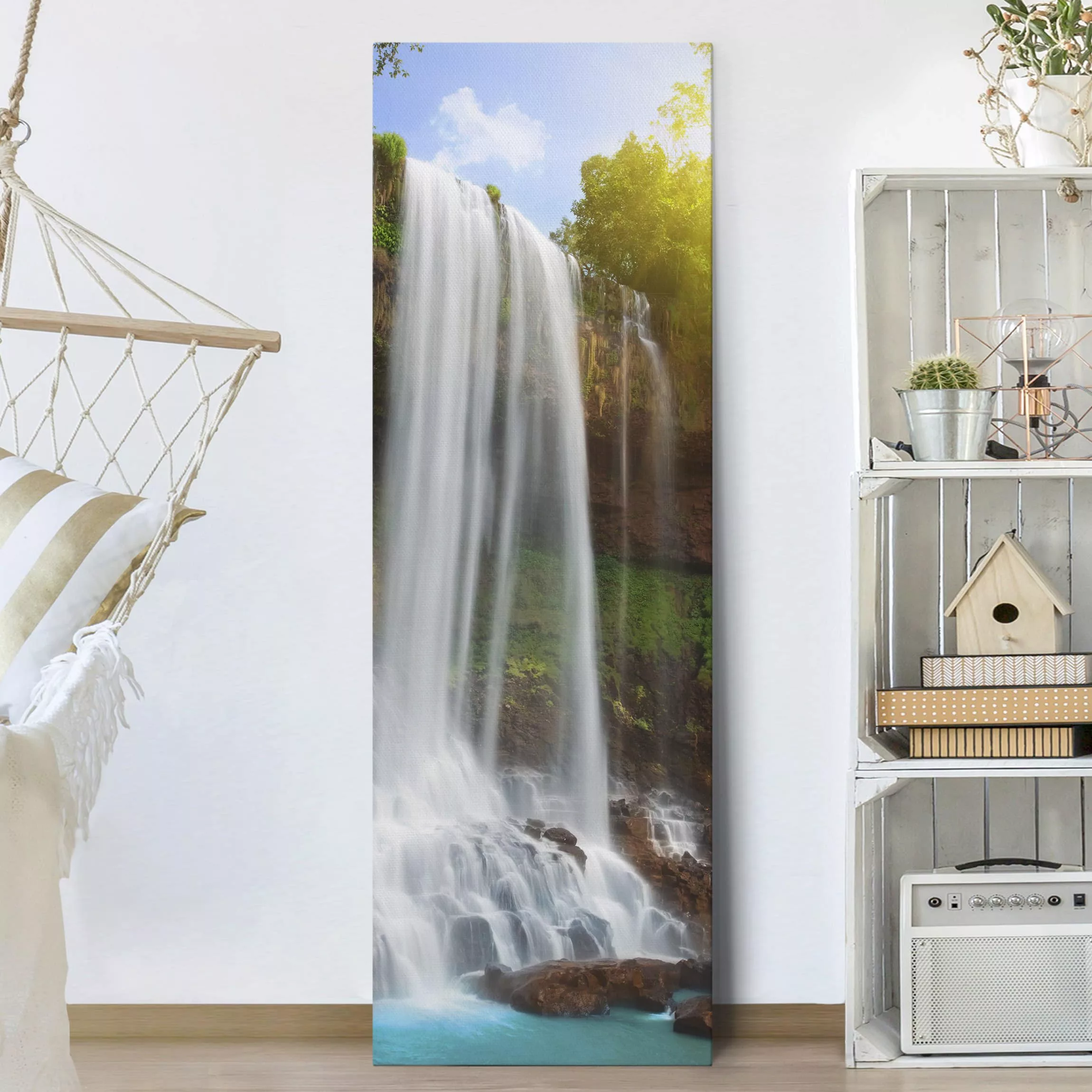 Leinwandbild - Hochformat Waterfalls günstig online kaufen