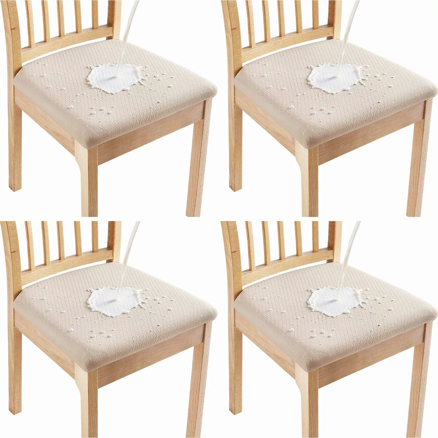 Refttenw Stuhlhusse Esszimmerstühle Sitzbezüge 4er Set, günstig online kaufen