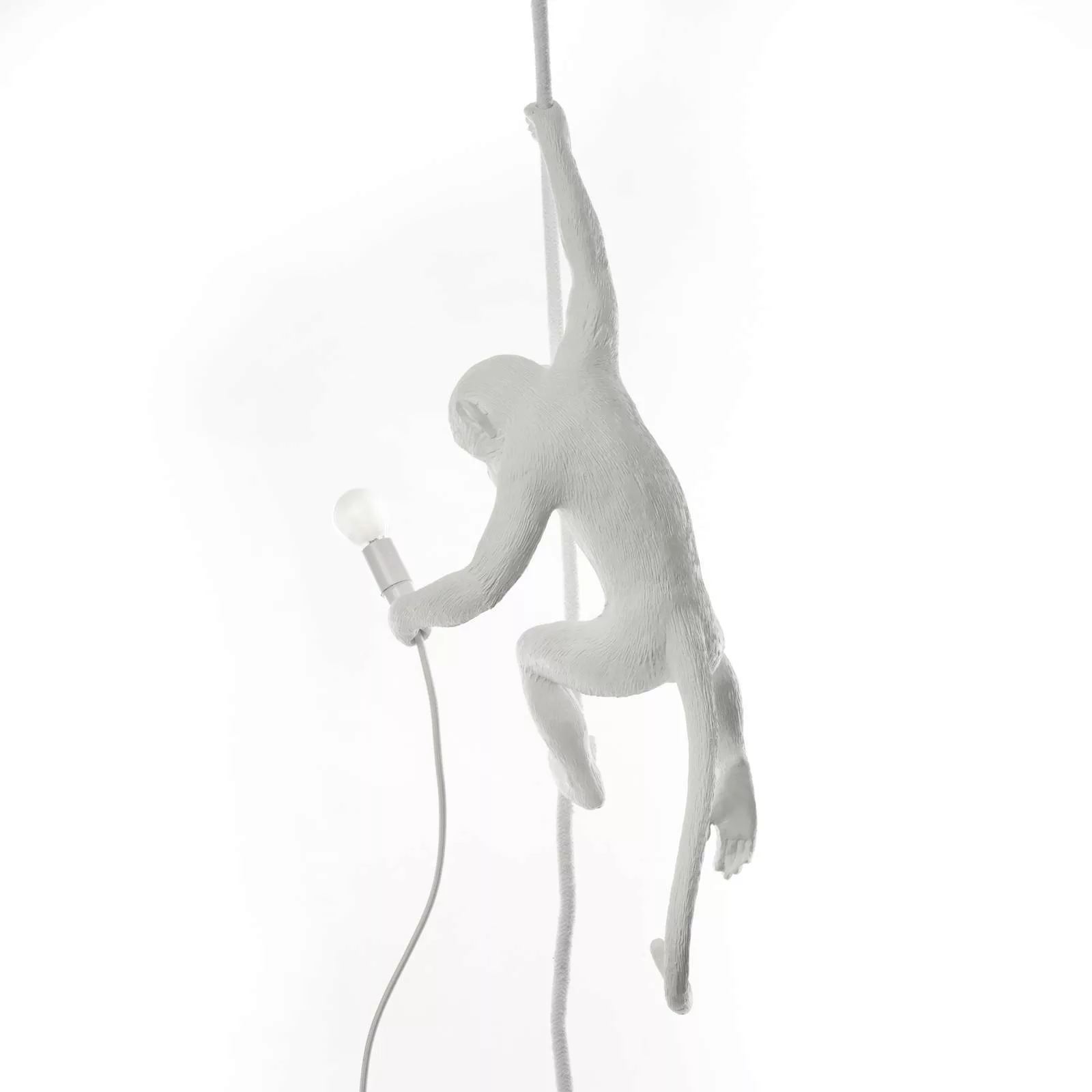 Pendelleuchte Monkey Hanging plastikmaterial weiß / H 80 cm - Seletti - Wei günstig online kaufen