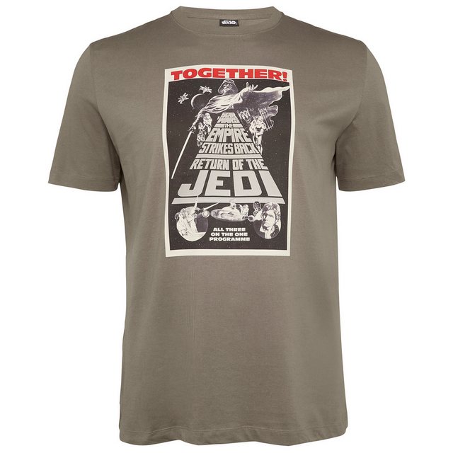 s.Oliver Rundhalsshirt s.Oliver XXL T-Shirt taupe Star Wars™-Frontprint günstig online kaufen