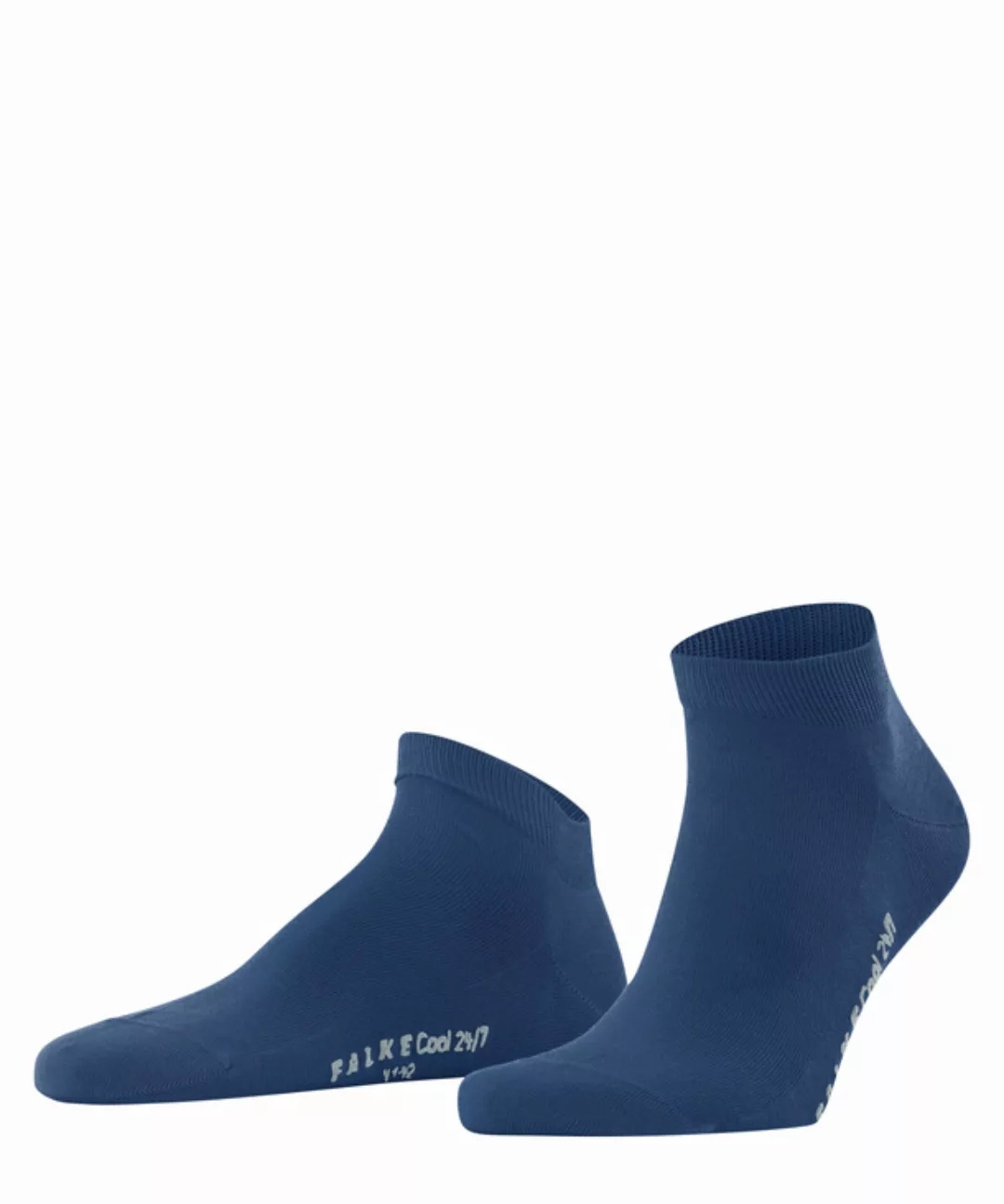 FALKE Cool 24/7 Herren Sneakersocken, 43-44, Blau, Uni, Baumwolle, 13288-67 günstig online kaufen