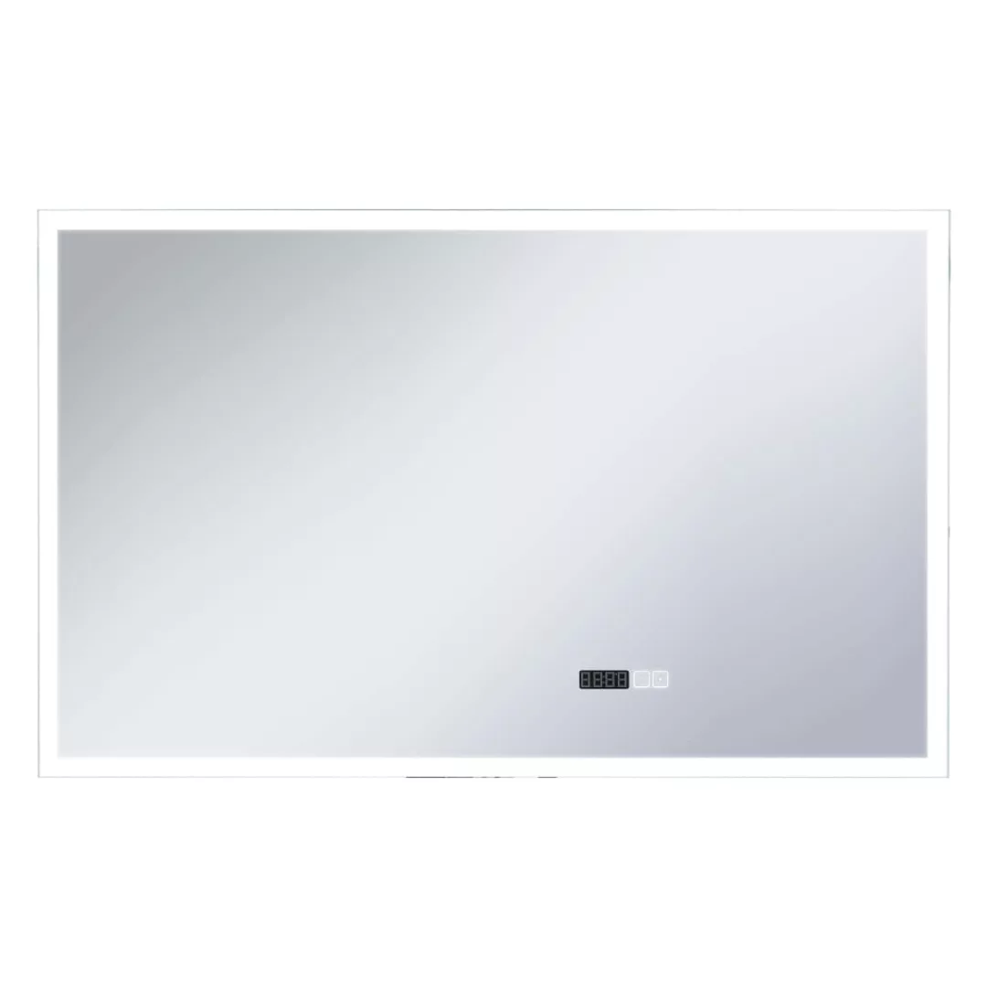 Led-badspiegel Mit Touch-sensor Und Zeitanzeige 100x60 Cm günstig online kaufen