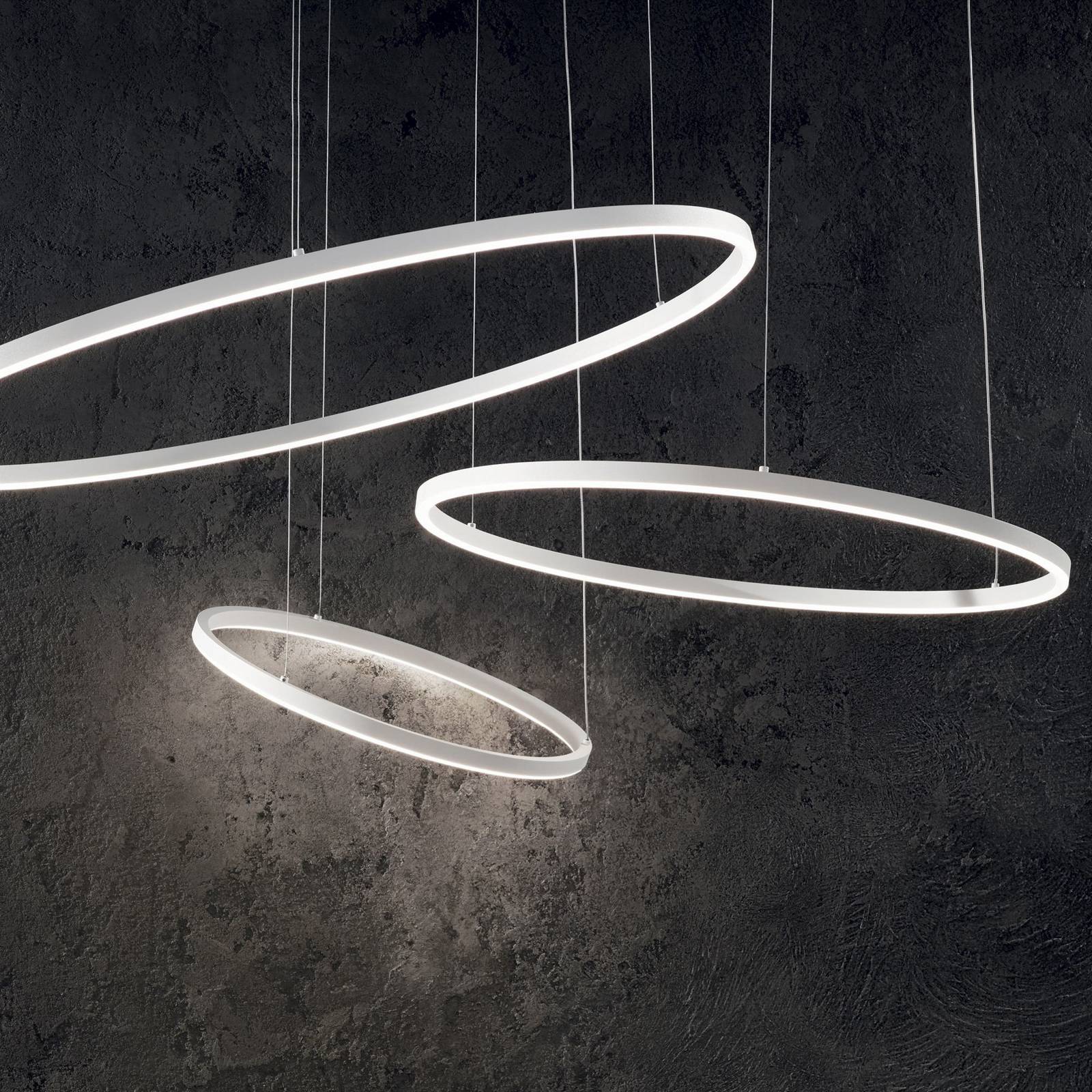 Ideal Lux LED-Hängelampe Oracle Slim Ø 50 cm weiß 3.000 K günstig online kaufen