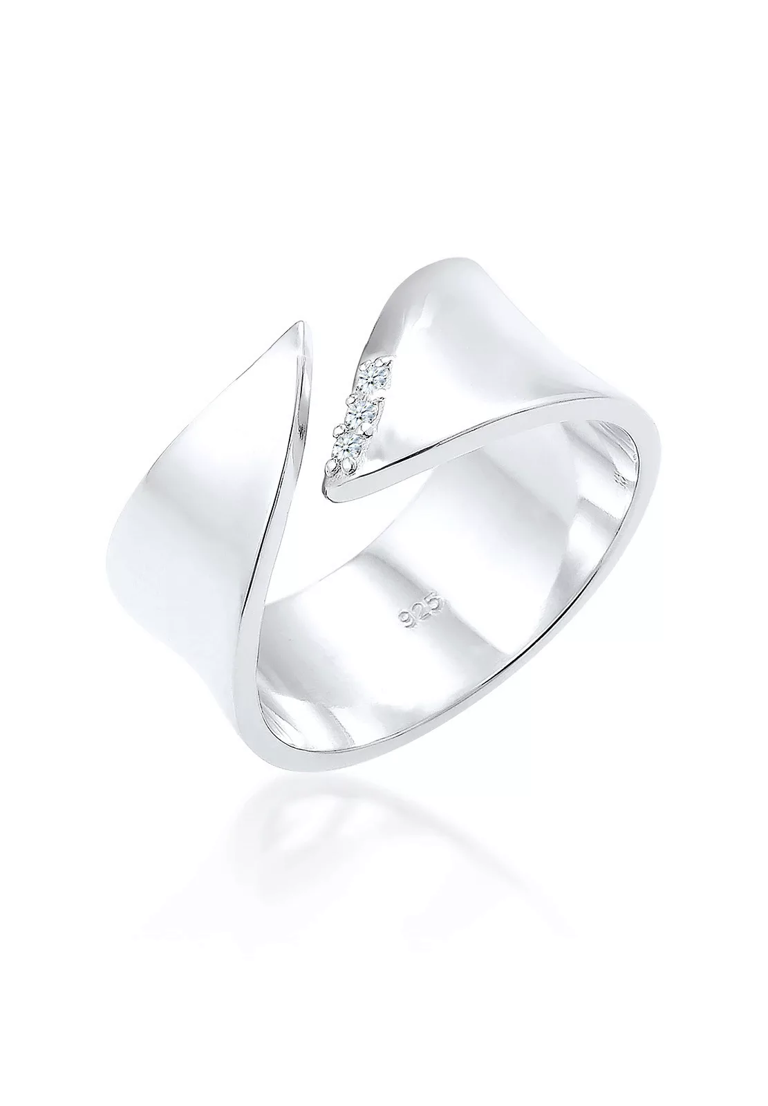 Elli DIAMONDS Diamantring "Wickelring Diamant (0.045 ct.) 925 Silber" günstig online kaufen
