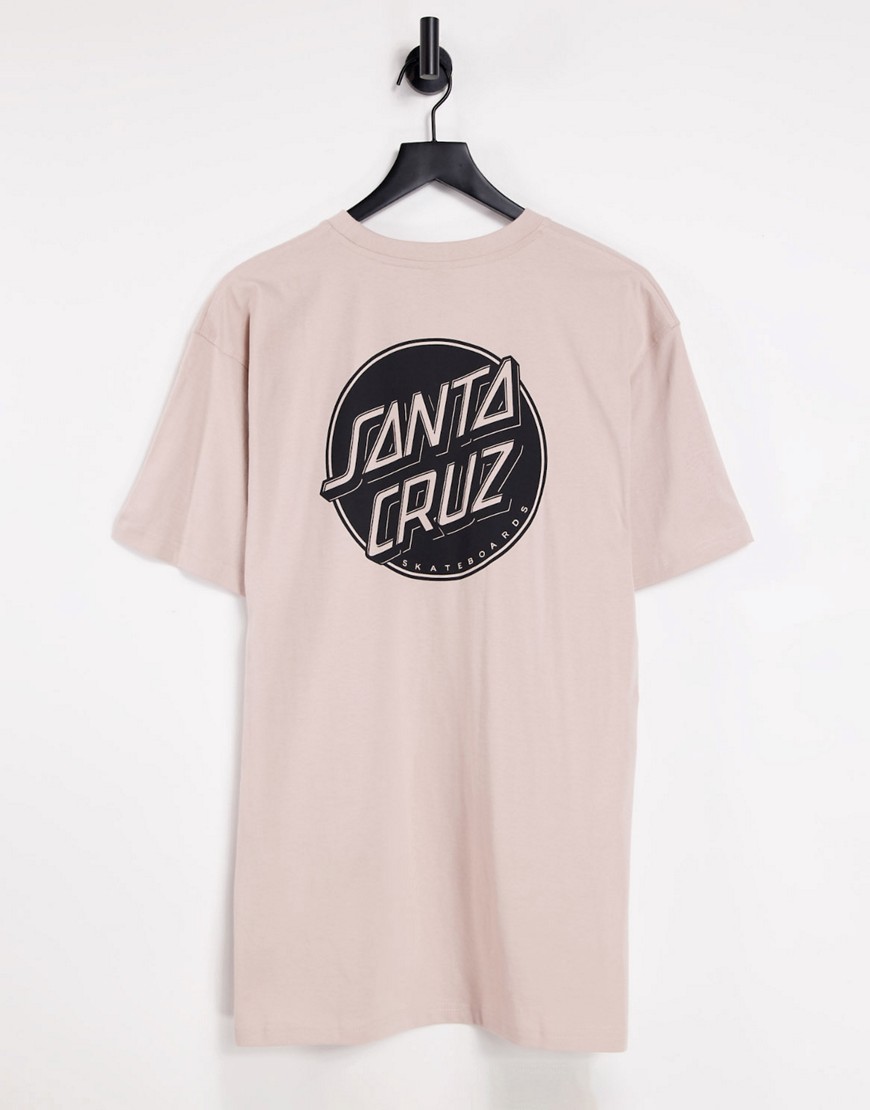 Santa Cruz – Contra Dot Mono – T-Shirt in Beige-Neutral günstig online kaufen