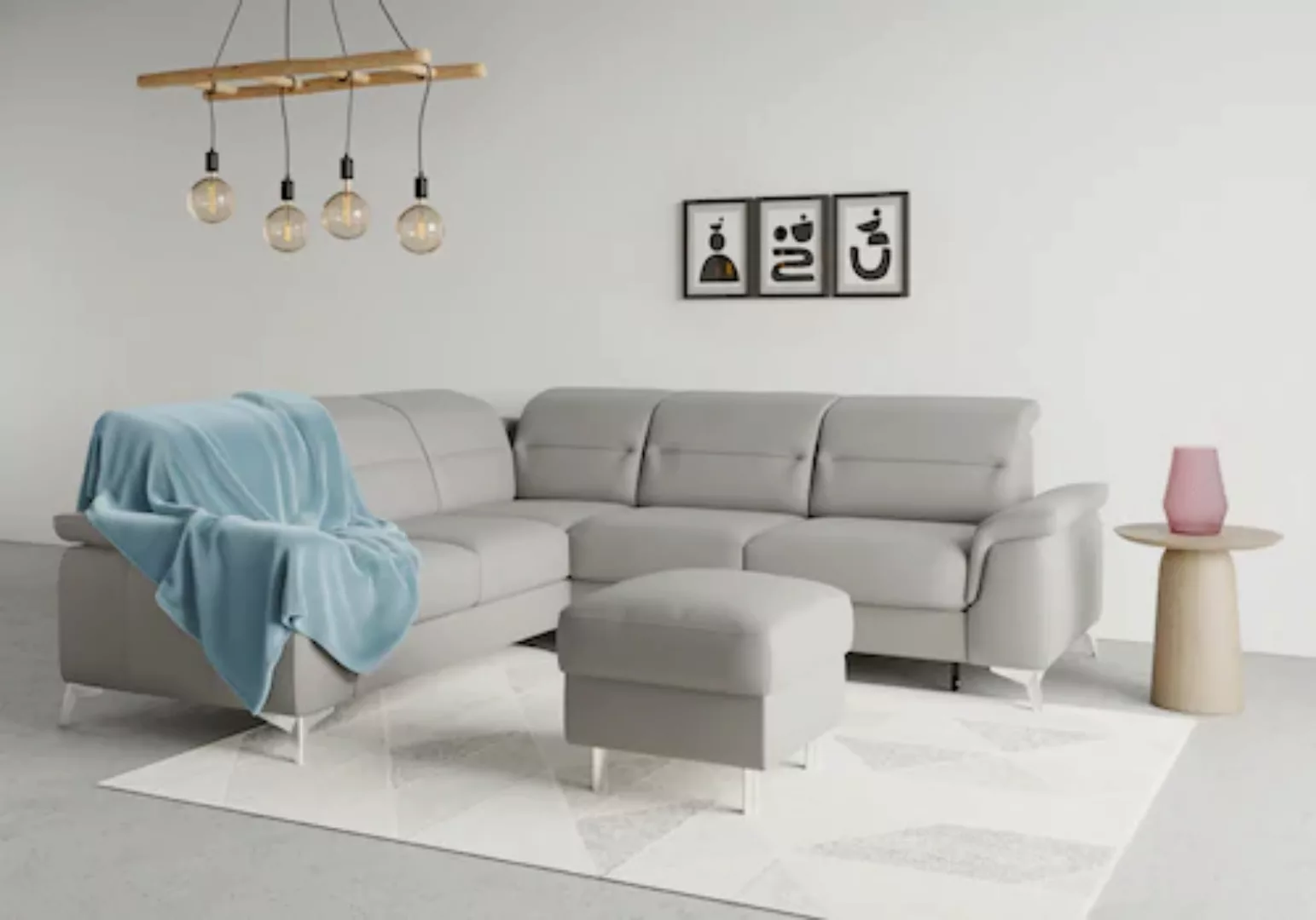 sit&more Ecksofa »Sinatra L-Form«, optional mit Kopfteilverstellung und Arm günstig online kaufen