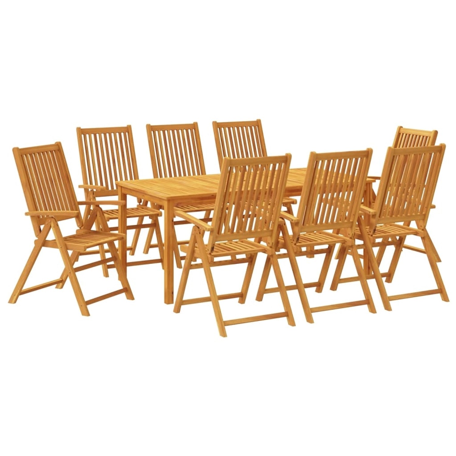 vidaXL 9-Tlg Garten-Essgruppe Massivholz Akazie 3295259 günstig online kaufen