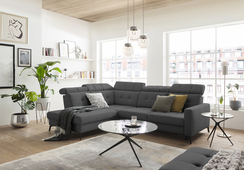 Musterring Ecksofa "MR 4615", mit Kopf- und Rückenverstellung, Metallfuß sc günstig online kaufen