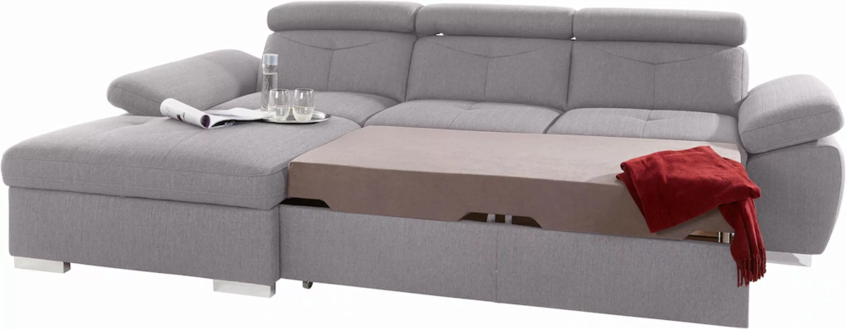 exxpo - sofa fashion Ecksofa "Spring, super bequem und komfortabel mit Armt günstig online kaufen