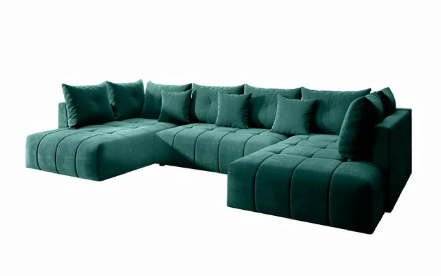 Furnix Wohnlandschaft LUBANI XXL-Schlafsofa opulente Polstercouch U-Form Be günstig online kaufen