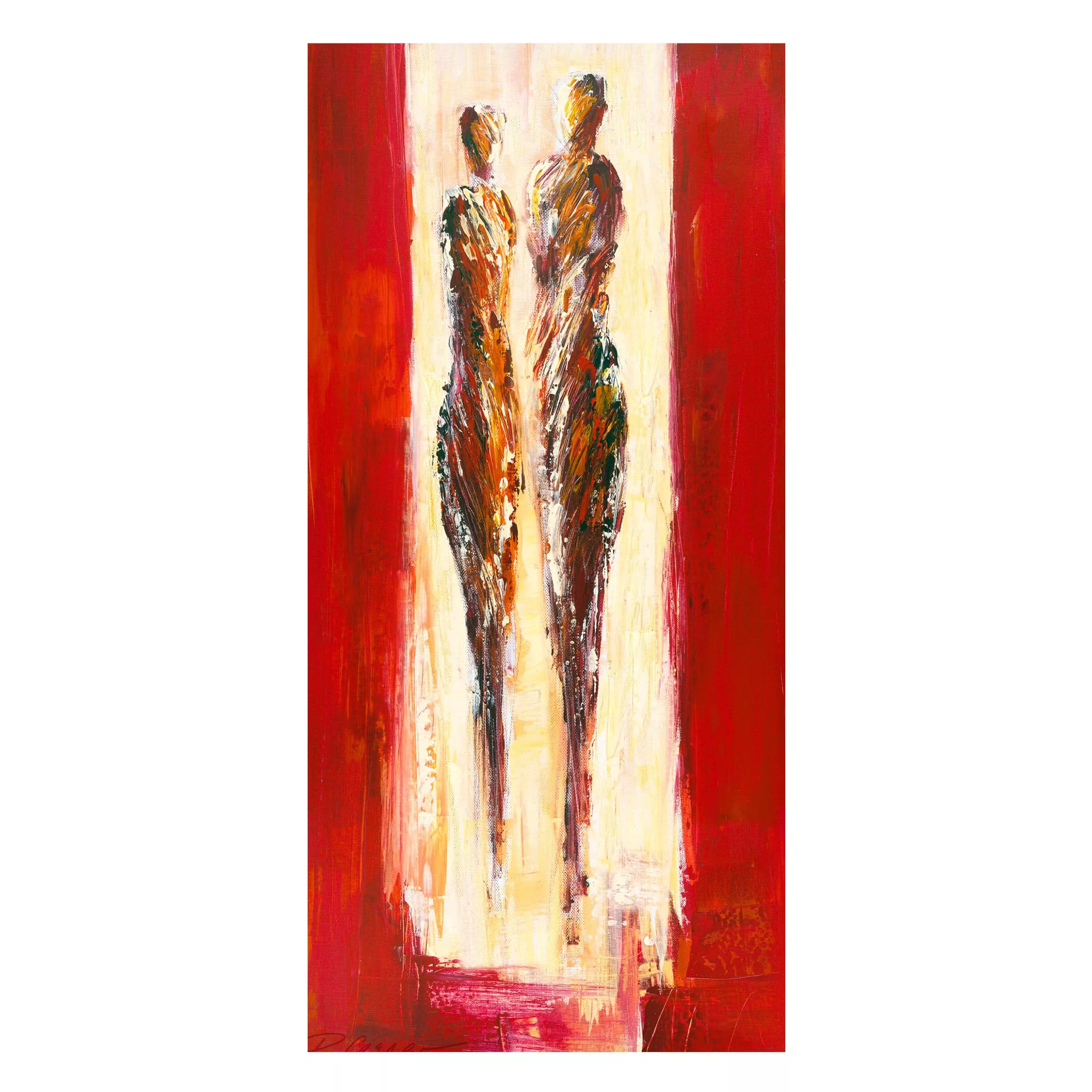 Magnettafel Kunstdruck - Hochformat 1:2 Petra Schüßler - Paar in Rot günstig online kaufen