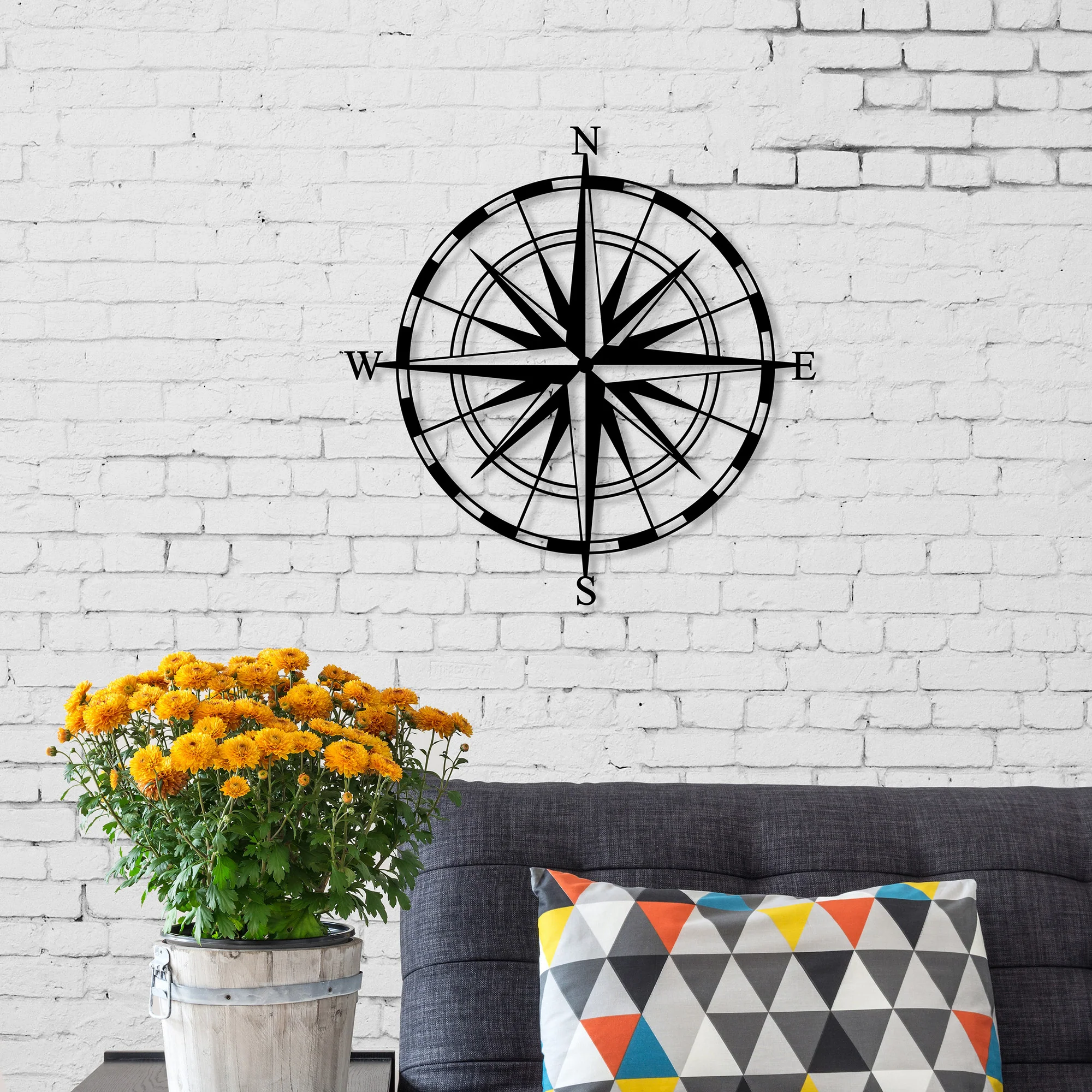 Homitis | Wanddekoration Kompass günstig online kaufen