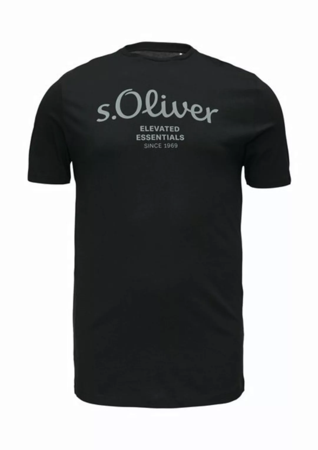 s.Oliver Kurzarmshirt T-Shirt mit Logo-Print Artwork günstig online kaufen